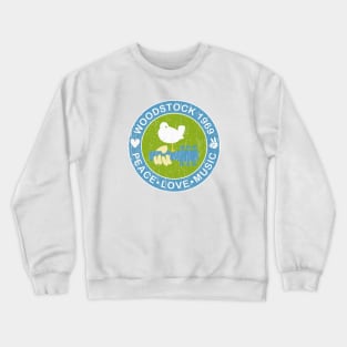Woodstock 1969 Peace Love Music Crewneck Sweatshirt